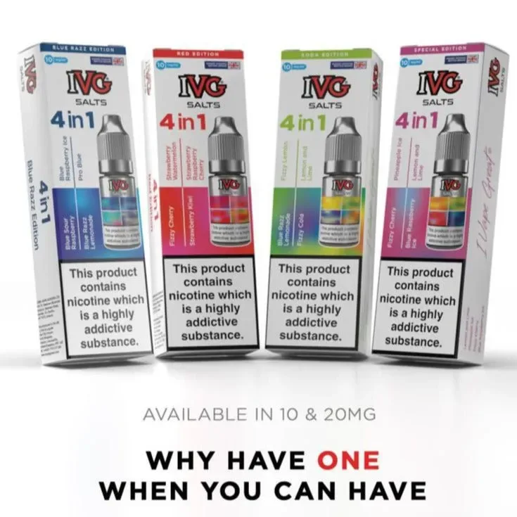 4 in 1 IVG Nic Salt 10ml E-liquids