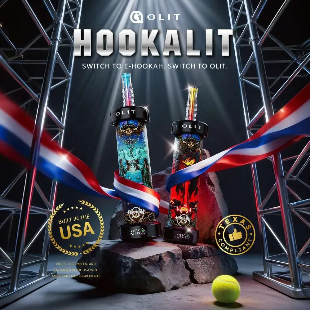 Built in USA | OLIT HookaLit 40K Puff Disposable E-Hookah – 40,000 Puffs