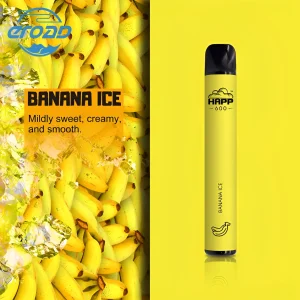Bulk Wholesale HAPP 600 Puffs Disposable Vape Device 10pcs/Pack – Banana Ice
