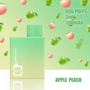 Bulk Wholesale HAPP Box 800 Puffs Disposable Vape Device 10pcs/Pack- Apple Peach