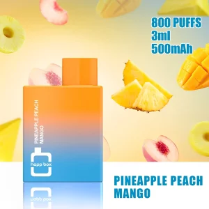 Bulk Wholesale HAPP Box 800 Puffs Disposable Vape Device 10pcs/Pack- Pineapple Peach Mango