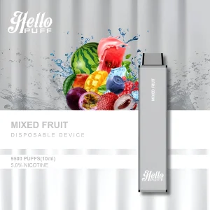 Bulk Wholesale Hello Puff 5500 Puffs Disposable Vape Device 10pcs/Pack- Mixed Fruit