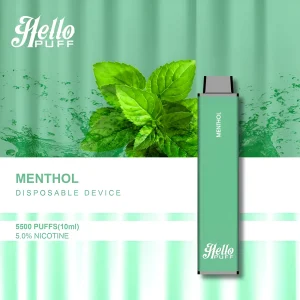 Hello Puff 5500 Puffs Disposable Vape Device – Menthol
