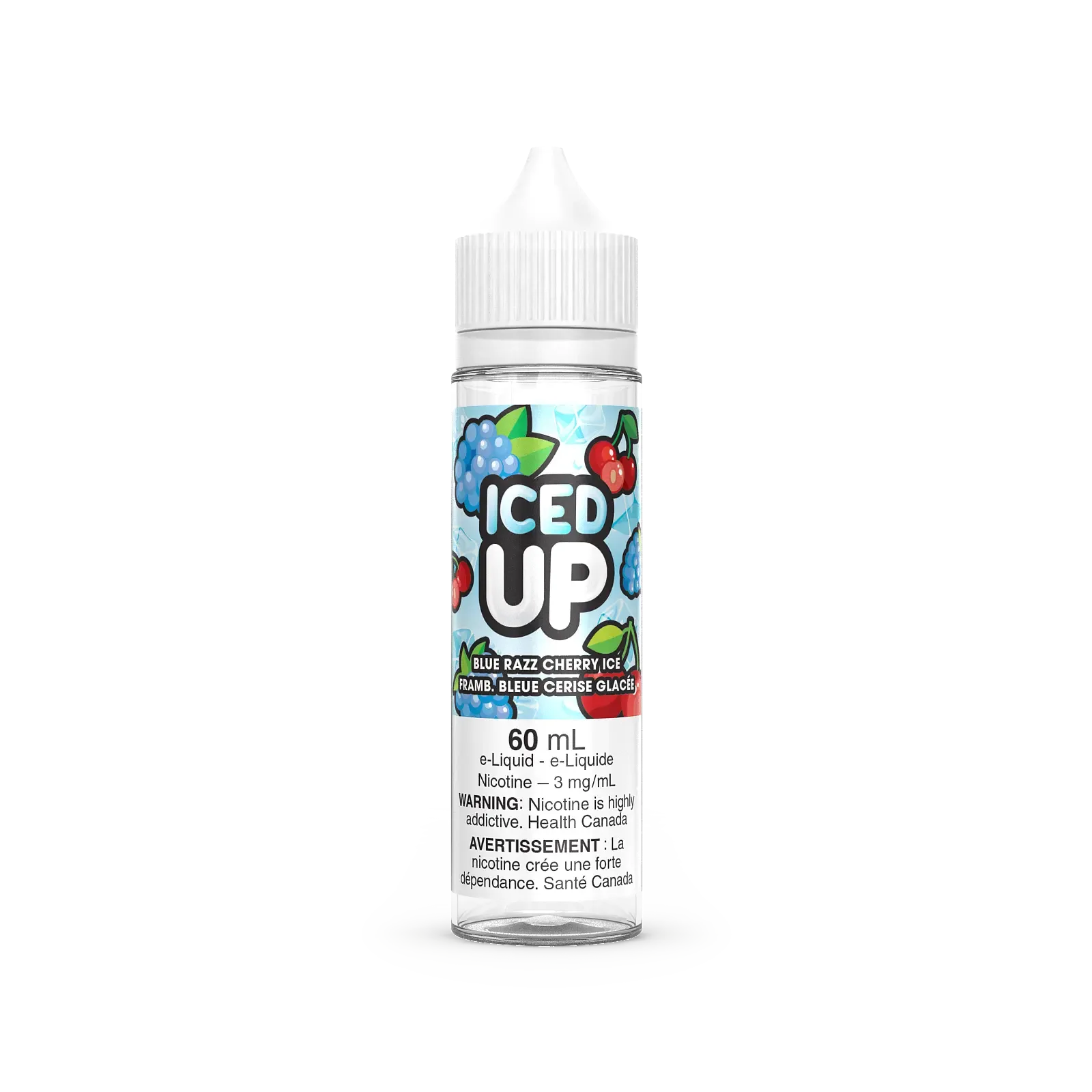 Iced Up Freebase - Blue Razz Cherry Ice (60mL) | Vape Cloud Canada