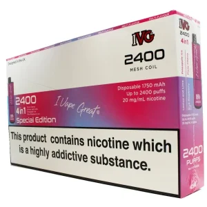 IVG 2400 Pre-filled VAPE – (BOX OF 5)