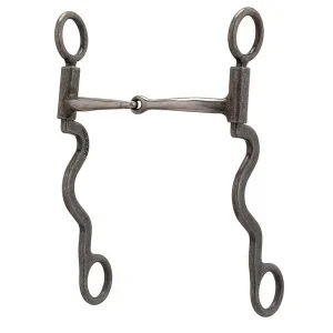 Long 8-1/4" Cheek Horse Bit, Buffed Black