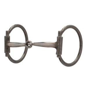 Offset D-Ring Snaffle Bit, Buffed Black