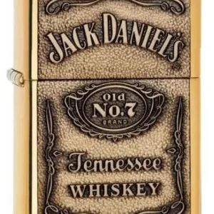 Zippo Lighter - Jack Daniel's Emblem High Polish Brass